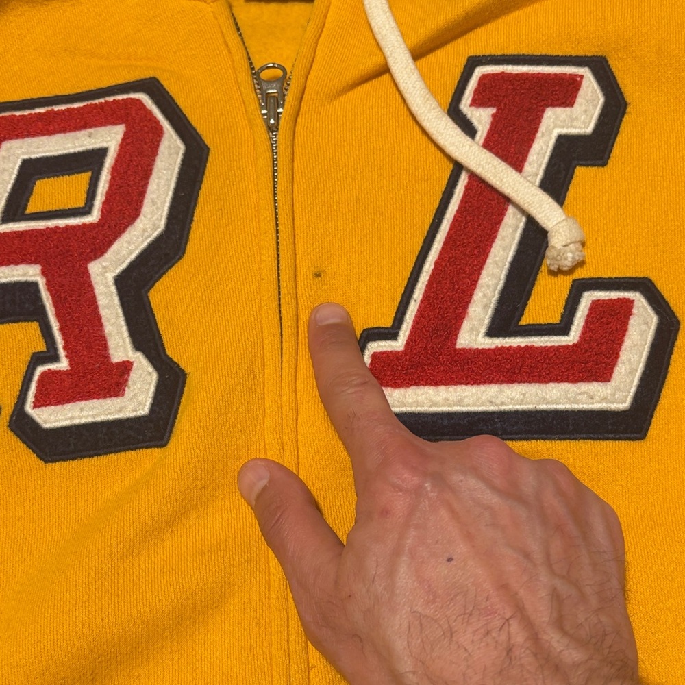 Yellow RL Zip-Up Hoodie - Picture 4 of 5